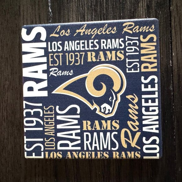 NFL Team Coasters Seahawks Broncos Rams Chargers Ceramic Mixed Set of 4 - Picture 2 of 12